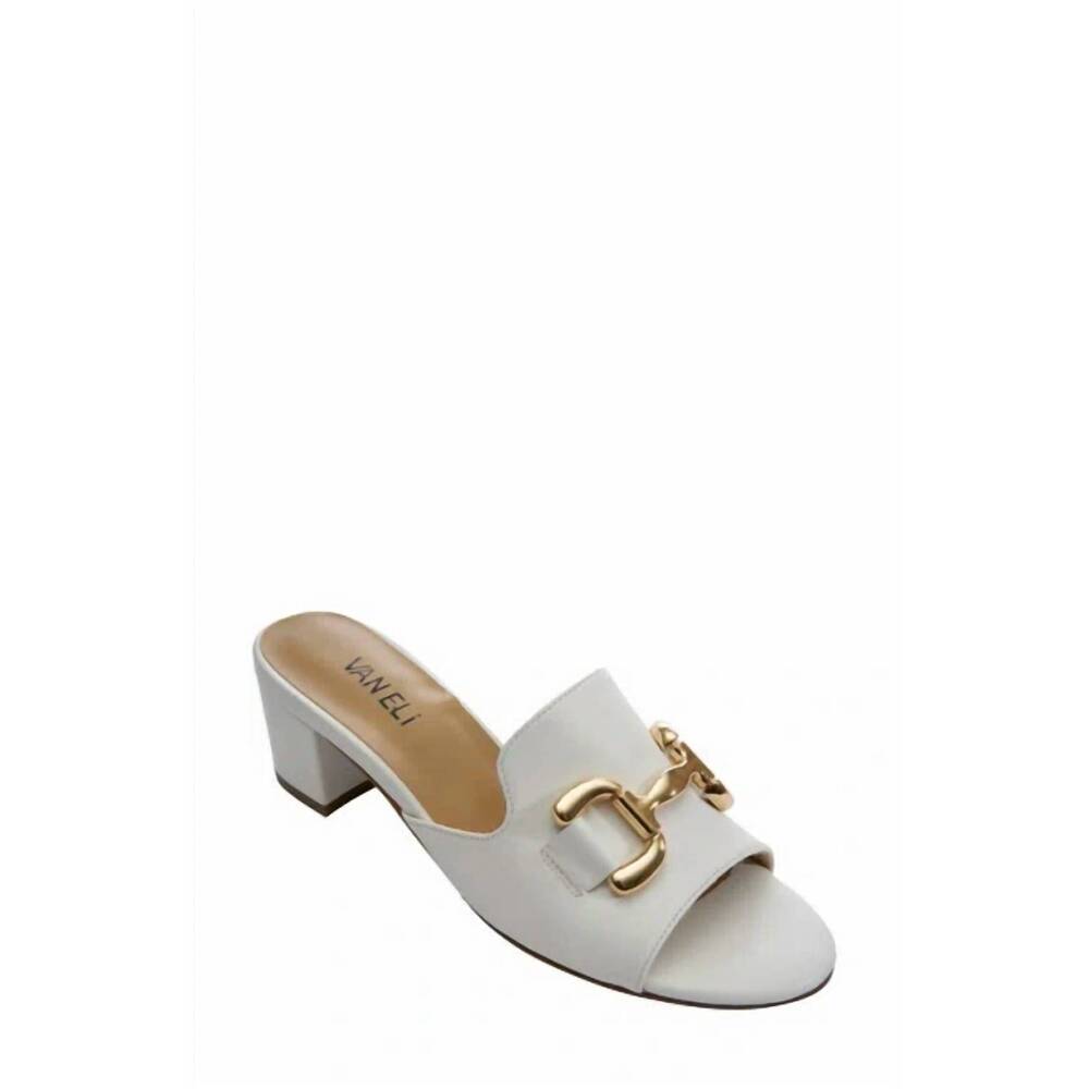 NEW VANELI women's oksana low heel sandal in white
